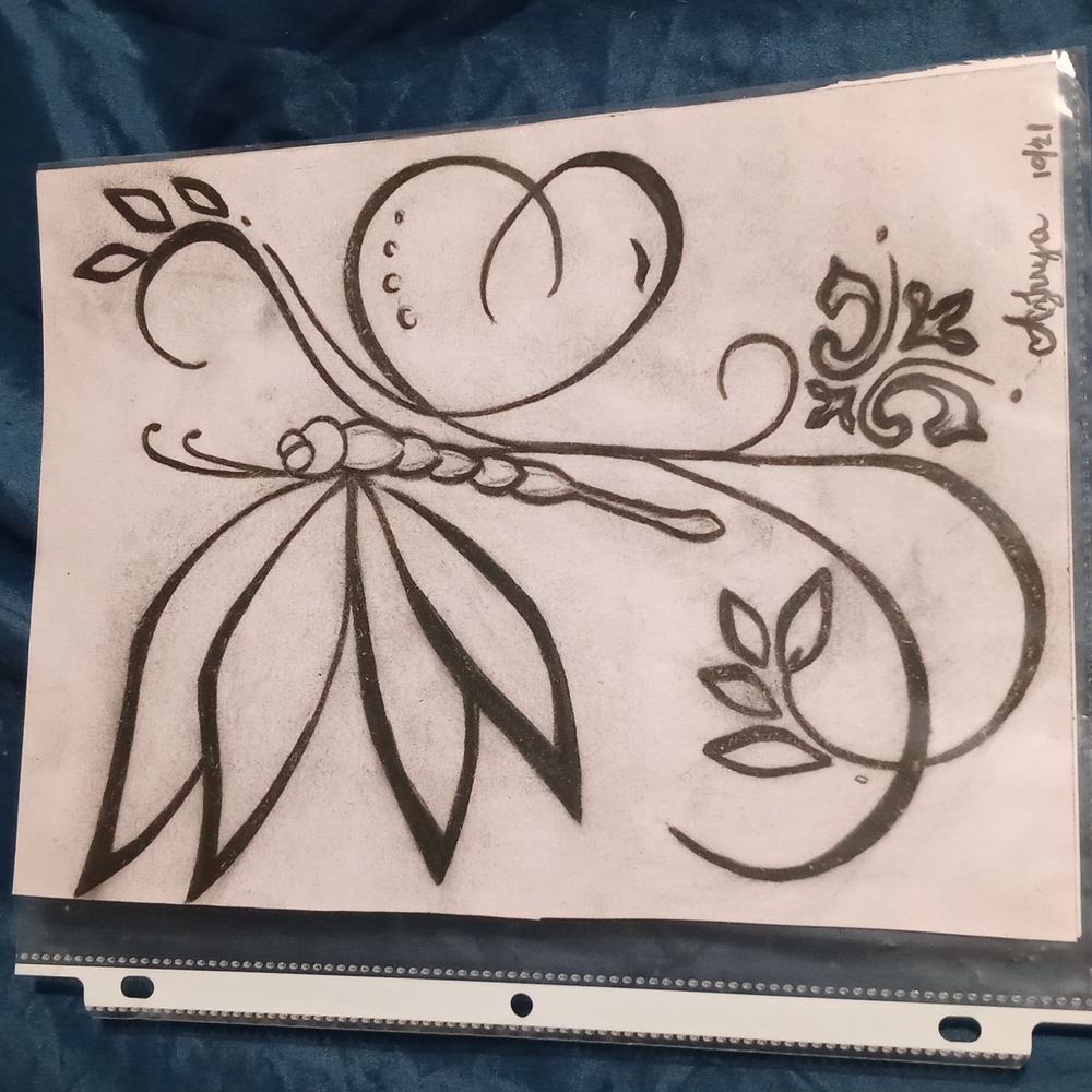 Dragonfly Charcoal sketch